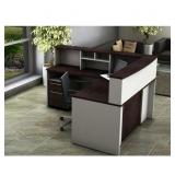 Titan Ofislite Desk, Reception Hutch & Extension