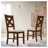 (2) Isabell Solid Wood Dining Chairs