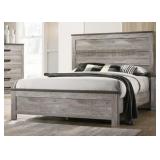 Elements Furniture King Size Bed, 2-Tone Grey