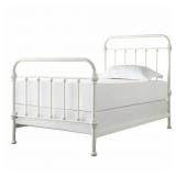 Antique White Metal Spindle Queen Bed HB & FB