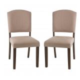 Set of 2 Emerson Parson Chairs - Grey Fabric