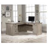 Sauder L-Shaped Desk in Split Oak Finish