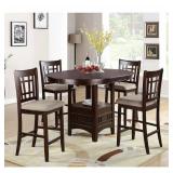 4 Poundex Counter Height Chairs & Table