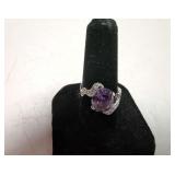 .925 and amethyst ring
