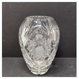 Ornate press cut crystal vase