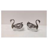 2 Vintage Italian Swans Individual salt cellars