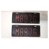 Two 1933 New Jersey License plates