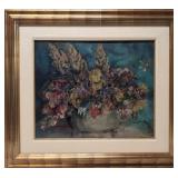 Signed oil on canvas floral still life