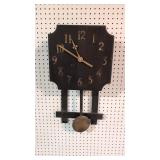 Vintage oak mission style clock