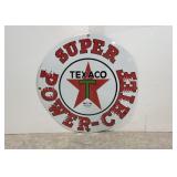 30' Porcelain Texaco Super Power Chief sign