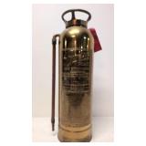 Vintage Brass Fire Pyrene Foam Extinguisher
