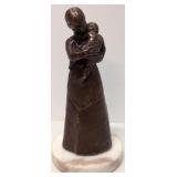 Vintage Kelsey 1978 Bronze woman w/ child sculptue