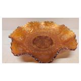 Vintage Fenton Dragon & Lotus carnival glass bowl