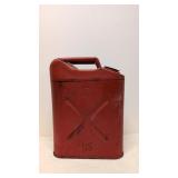 Vintage red 5 gallon USMC gas can