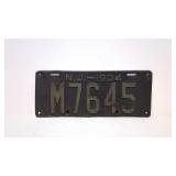 1934 New Jersey License plate