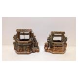 Two McCoy Art Pottery wishing wells