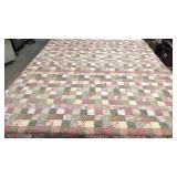 Patch work red and white quilt