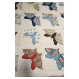 Vintage hand made butterfly quilt