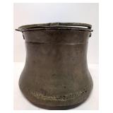 Antique Copper Cauldron with brass handle