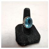 .925 with blue topaz ring