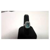.925 and Aquamarine ring