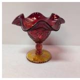 Amberina Fenton Glass Copote