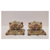 (2) Shell design metal Letter / Card holders