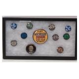 Vintage metal Detroit Pins