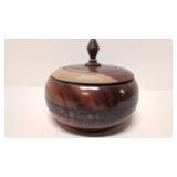 Vintage wooden trinket box with lid
