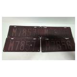 (2) 1931 Vintage matching sets license plates