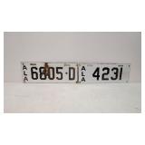 2 Porcelain Alabama License plates