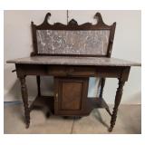 Antique English Marble top washstand
