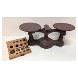 Antique Fairbanks Balance Scales & weights includd