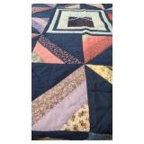 Vintage Machine Quilted and pieced quilt