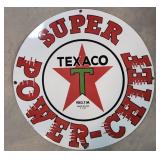 30' Porcelain Texaco Super Power Chief sign