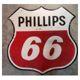 48' Porcelain Phillips 66 Shield sign
