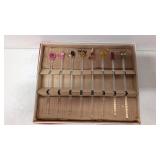 8 Blown glass swizzel sticks in original box