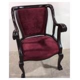 Antique Claw foot parlour arm chair