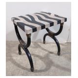 Vintage Zebra Design accent bench
