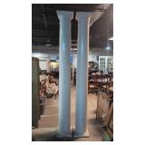 (2) 12' White columns 107' tall