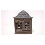 Antique Cast Iron J E Stevens Home Savings Bank