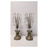 Vintage Hollywood Regency Waterfall Cherub lamps