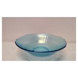 Vintage 10' Blue Iridescent console bowl