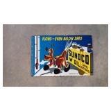 Porcelain Sunoco W Oil single sided sign
