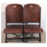 Vintage Buster Brown Shoes Wood Advertising seats