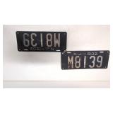 Vintage 1932 N., J. License plates