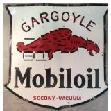 48' Porcelain Mobil Gargoyle double sided sign
