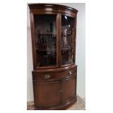 Bassett 2 door corner china cabinet