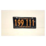 Original 1955 Illinois license plate