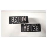 Original pair of 1932 New Jersey license plates